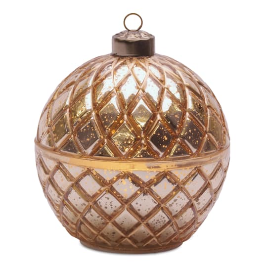 Melrose 6.5" LED Glass Ornament Candle